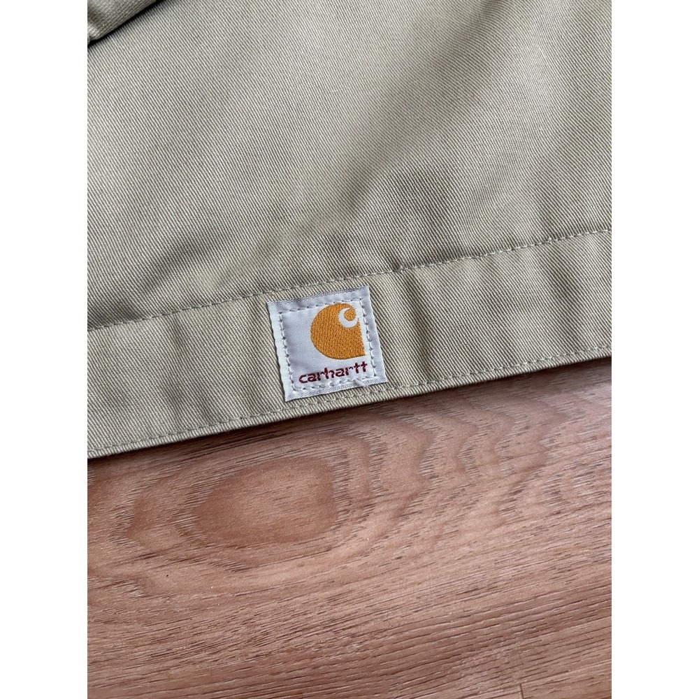 Carhartt Twill Work Chore Jacket 3XL Midweight Quilted Nylon Lined J293 Khaki - Picture 3 of 9